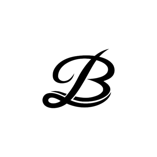 Una letra Lb negra con un fondo blanco