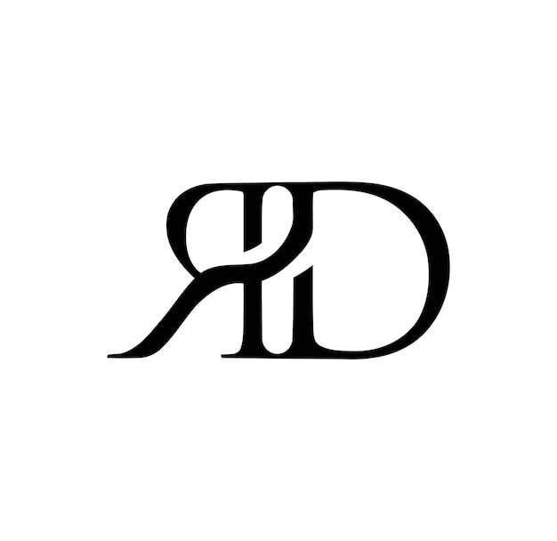 una letra con las letras d y r en ella