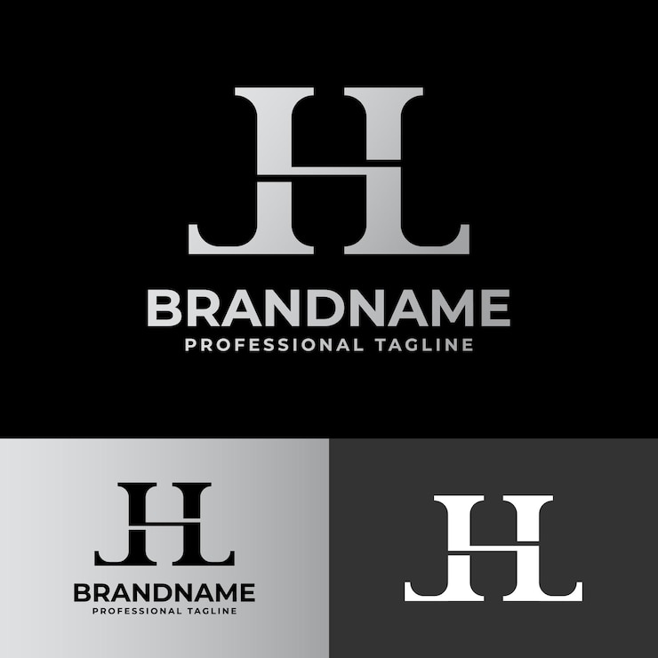 Vector la letra lhl logotipo adecuado para cualquier negocio con lhl hl o lh inicial