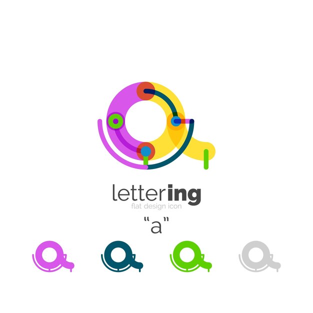 Letra lineal del logotipo de la empresa