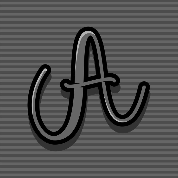 Vector letra a logo arte fondo