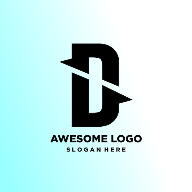 Letra logo minimalista lujo diseño degradado estilo