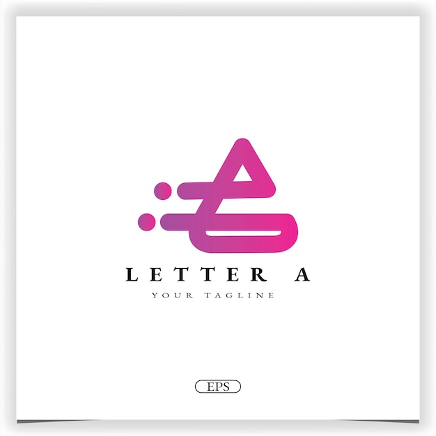 Letra a logo premium elegante plantilla vector eps 10