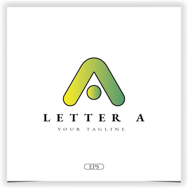 Letra a logo premium elegante plantilla vector eps 10