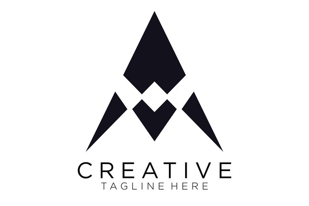 Letra A logo vector diseño icono minimalista moderno logo simple