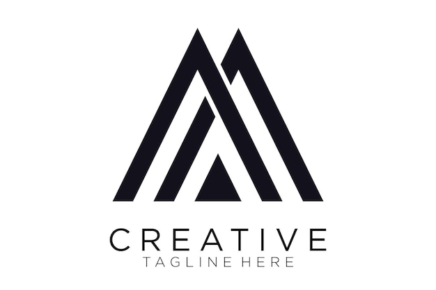 Letra A logo vector diseño icono minimalista moderno logo simple