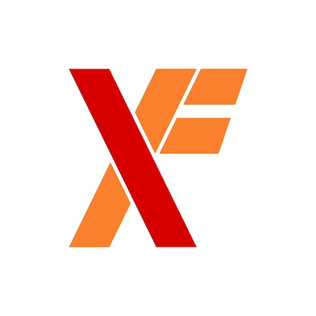 Letra logo x y f xf vector