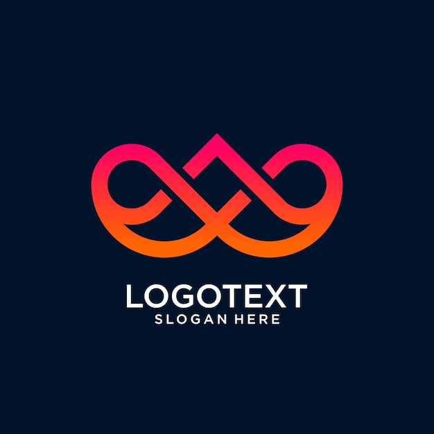una letra del logotipo azul y naranja en forma de W