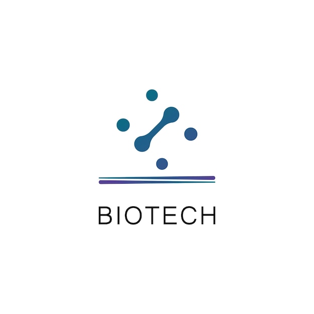 una letra con el logotipo de biotecnología icono diseño de la plantilla de diseño vectorial inspiración