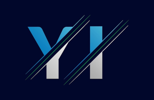 y letra logotipo colorido en el círculo Ilustración del logotipo vectorial