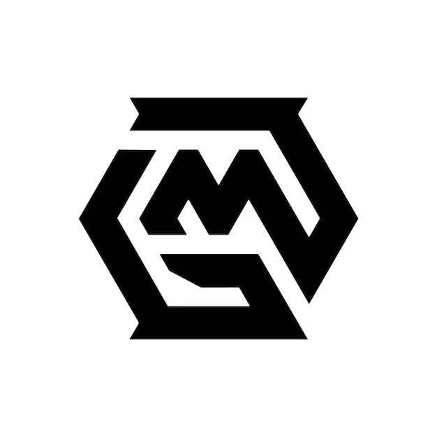 letra del logotipo creativo mg