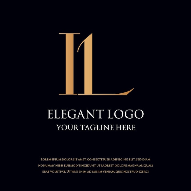 La letra del logotipo del emblema de lujo