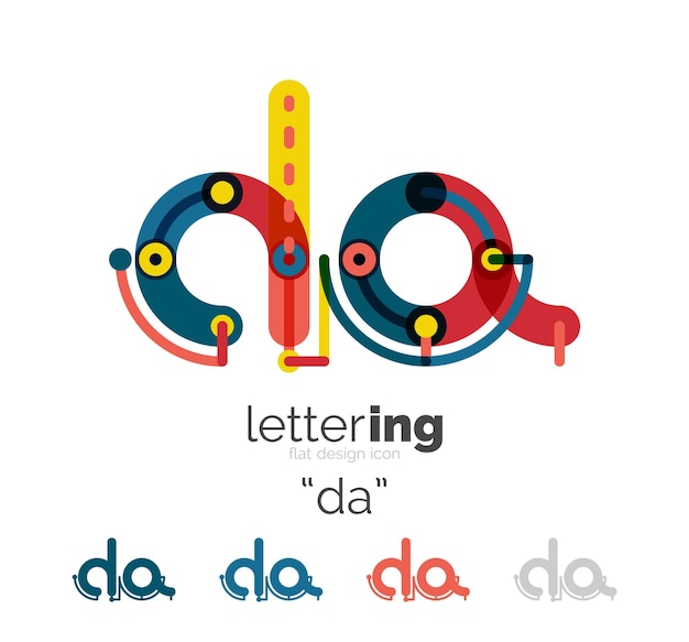 Letra de logotipo de empresa lineal