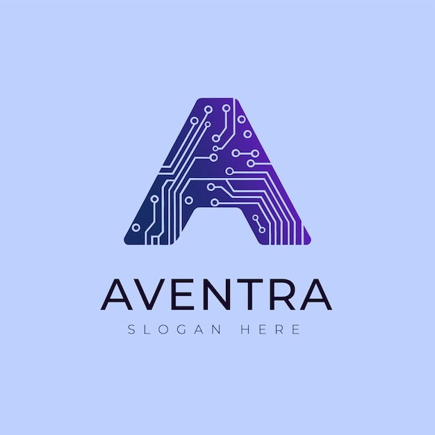 Una letra Logotipo de la empresa Logotipo de negocio Logotipo de tecnología Logotipo Web3 Logotipo