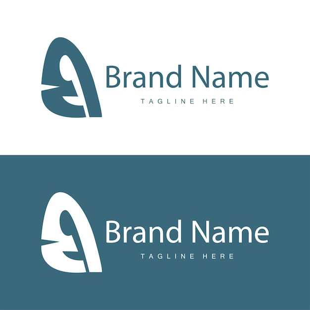 Una letra un logotipo con estilo simple Ilustración de una plantilla de marca de productos de lujo