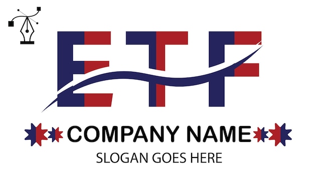 Vector la letra del logotipo de la etf