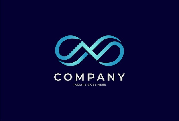 Letra del logotipo infinito N o NS con combinación infinita utilizable para tecnología y logotipos de empresas