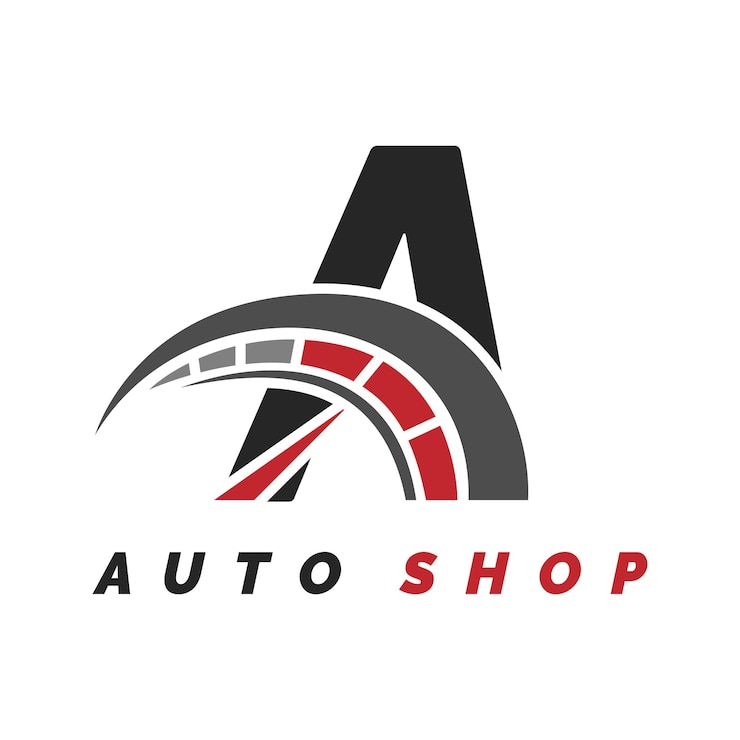 Vector una letra logotipo de mecánico de automóviles alfabeto un icono de diseño de velocímetro de automóviles