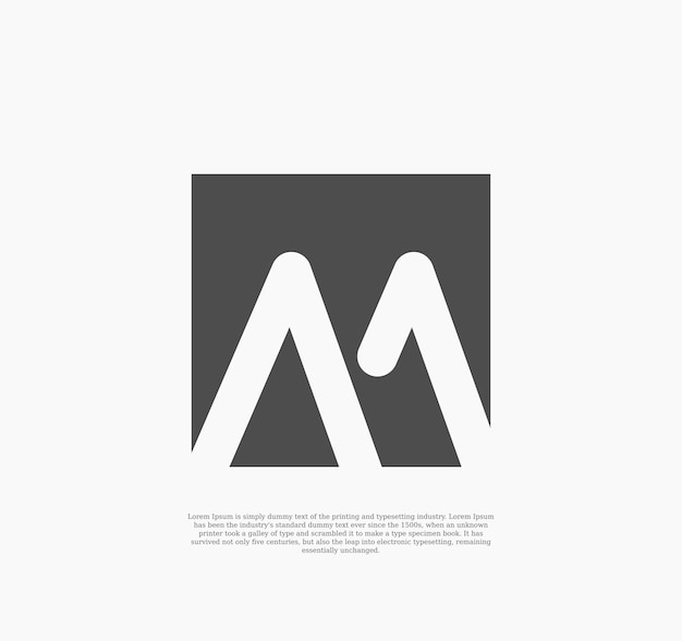 letra del logotipo del monograma M plantilla de diseño del logotipo