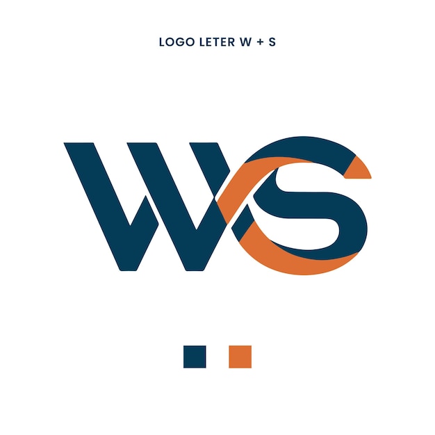 Vector letra del logotipo ws