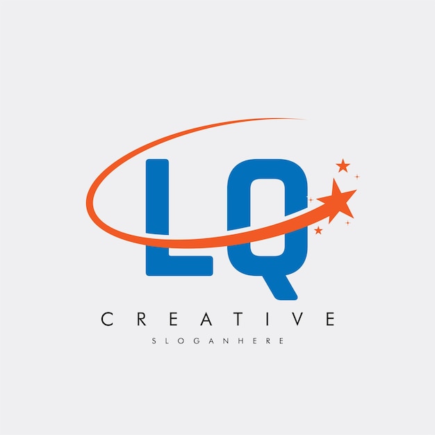 Letra LQ QL Estrella Logotipo e icono Diseño de ilustraciones vectoriales de plantilla