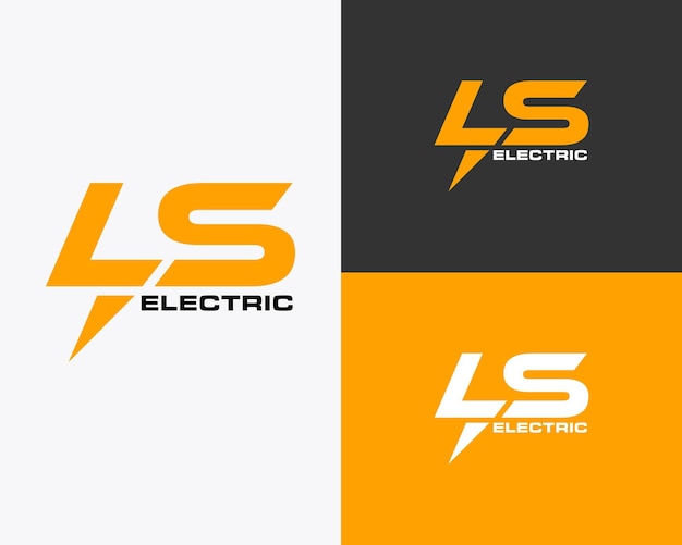 Letra LS monograma vector de diseño de logotipo de la industria de energía eléctrica