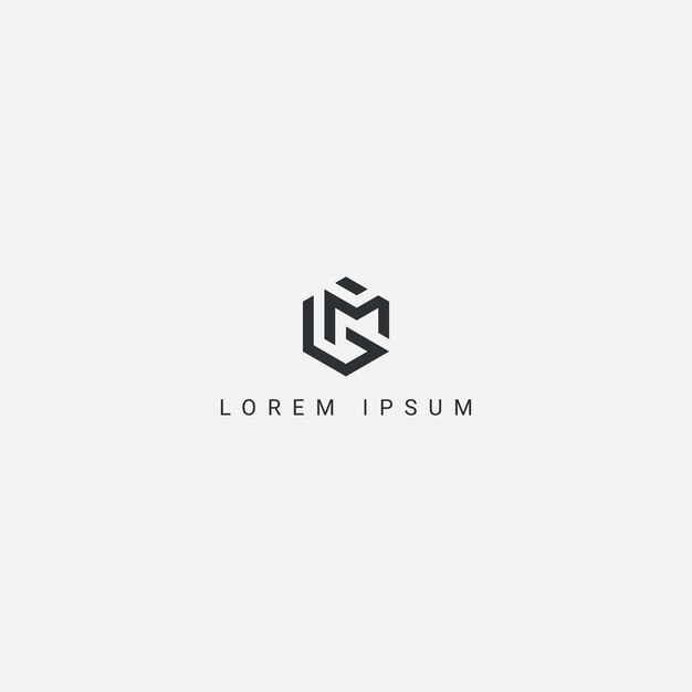 Letra de lujo creativa moderna MG GM logotipo inicial basado en monograma icono vector