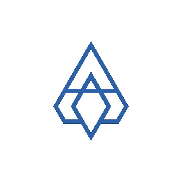 letra de lujo moderna un logotipo de diamante