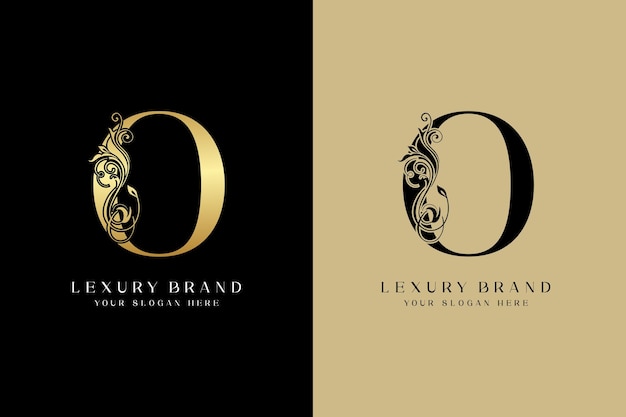 letra de lujo o nombre dorado inicial diseño de logotipo moderno