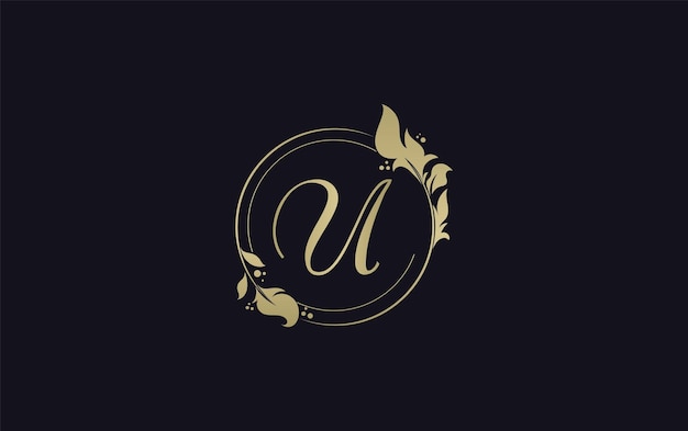 La letra de lujo U, el logotipo, el vector, el símbolo de belleza.