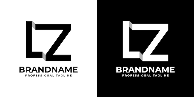 Letra LZ o ZL Monogram Logo adecuado para cualquier negocio con iniciales LZ o ZL