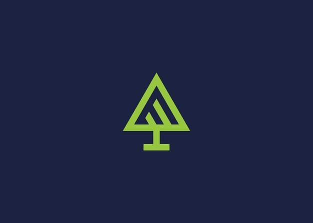 letra m con árbol logotipo icono diseño modelo de diseño vectorial inspiración