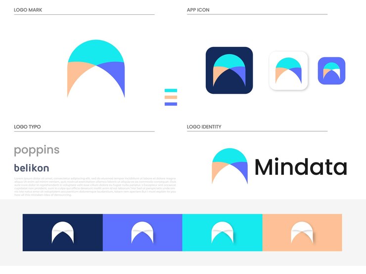 Letra m diseño de logotipo moderno logotipo de letra m para marca y sitio web