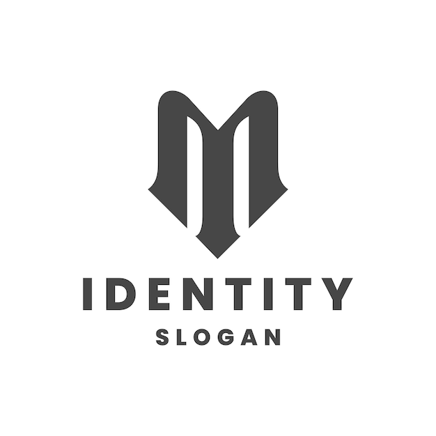 letra m diseño de logotipo vectorial idea gráfica creativa