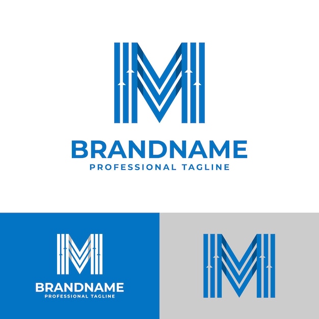 Letra M Finance Logo adecuado para negocios relacionados con finanzas con M inicial