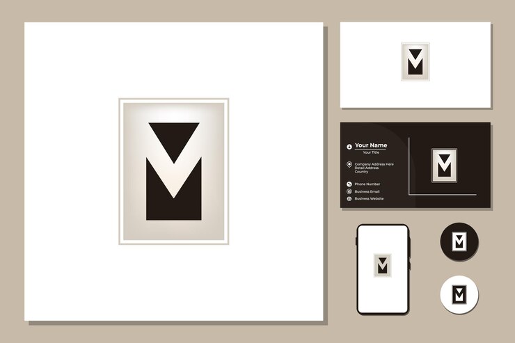 Vector letra m para inspiración en el diseño del logotipo