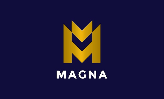 Letra M logotipo alfabeto concepto elegante diseño