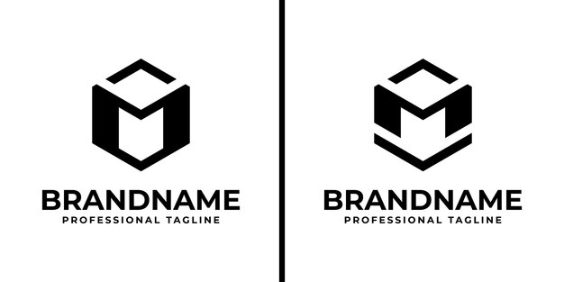 Letra M Logotipo hexagonal adecuado para cualquier negocio con las iniciales M