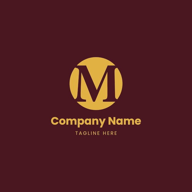 Letra M Logotipo Letra M Monograma Letra M Iniciales