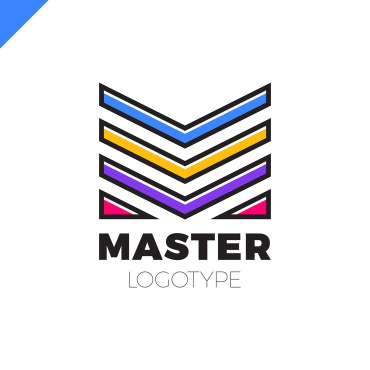 Vector letra m logotipo de signo. logotipo de diseño abstracto de negocios
