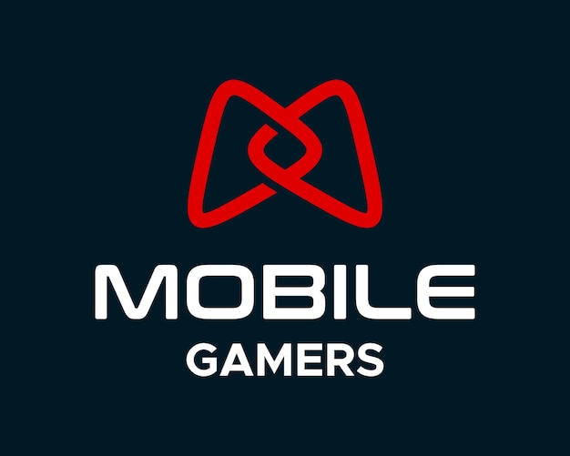 Letra M monograma iniciales stick gamers logo design vector