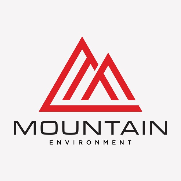 Letra M Monograma Símbolo Icono Montaña Forma Marca Identidad Logo Diseño Vector