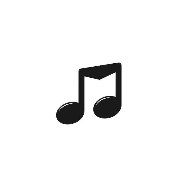 Letra M y nota para la ilustración de vector de diseño de logotipo de música