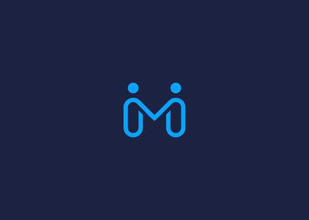 letra m con personas diseño de icono de logotipo inspiración de plantilla de diseño vectorial