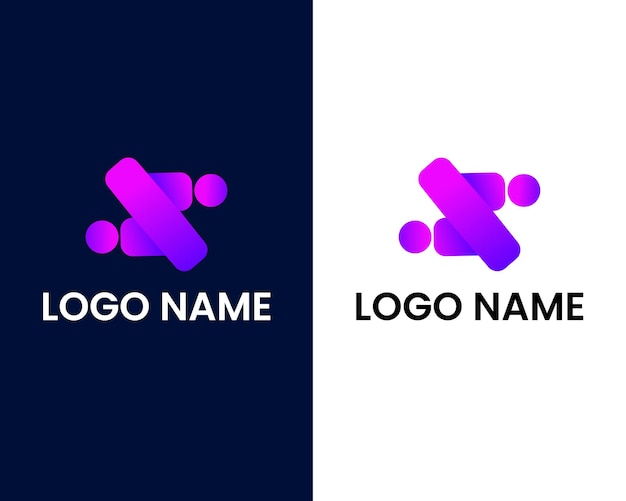 letra m con plantilla de diseño de logotipo moderno de hombre