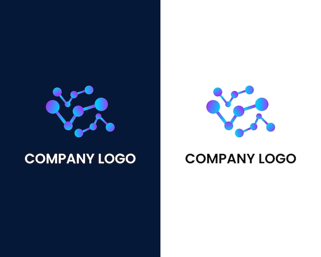 letra m con plantilla de diseño de logotipo moderno de tecnología