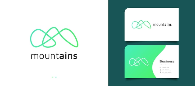 Letra M simple y mínima para diseño de logotipo de montaña M Diseño de logotipo inicial