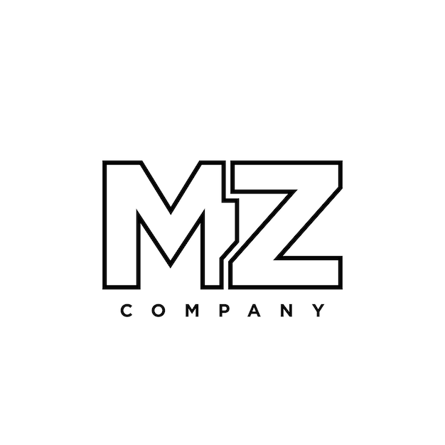 La letra M y Z plantilla de diseño del logotipo MZ Logotipo basado en el monograma inicial mínimo