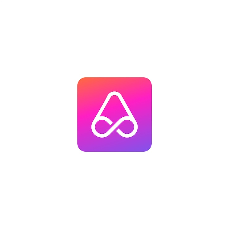 Vector letra una marca de logotipo moderno