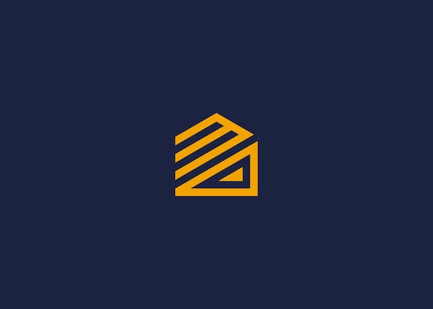 letra md con diseño de icono de logotipo de la casa inspiración de plantilla de diseño vectorial